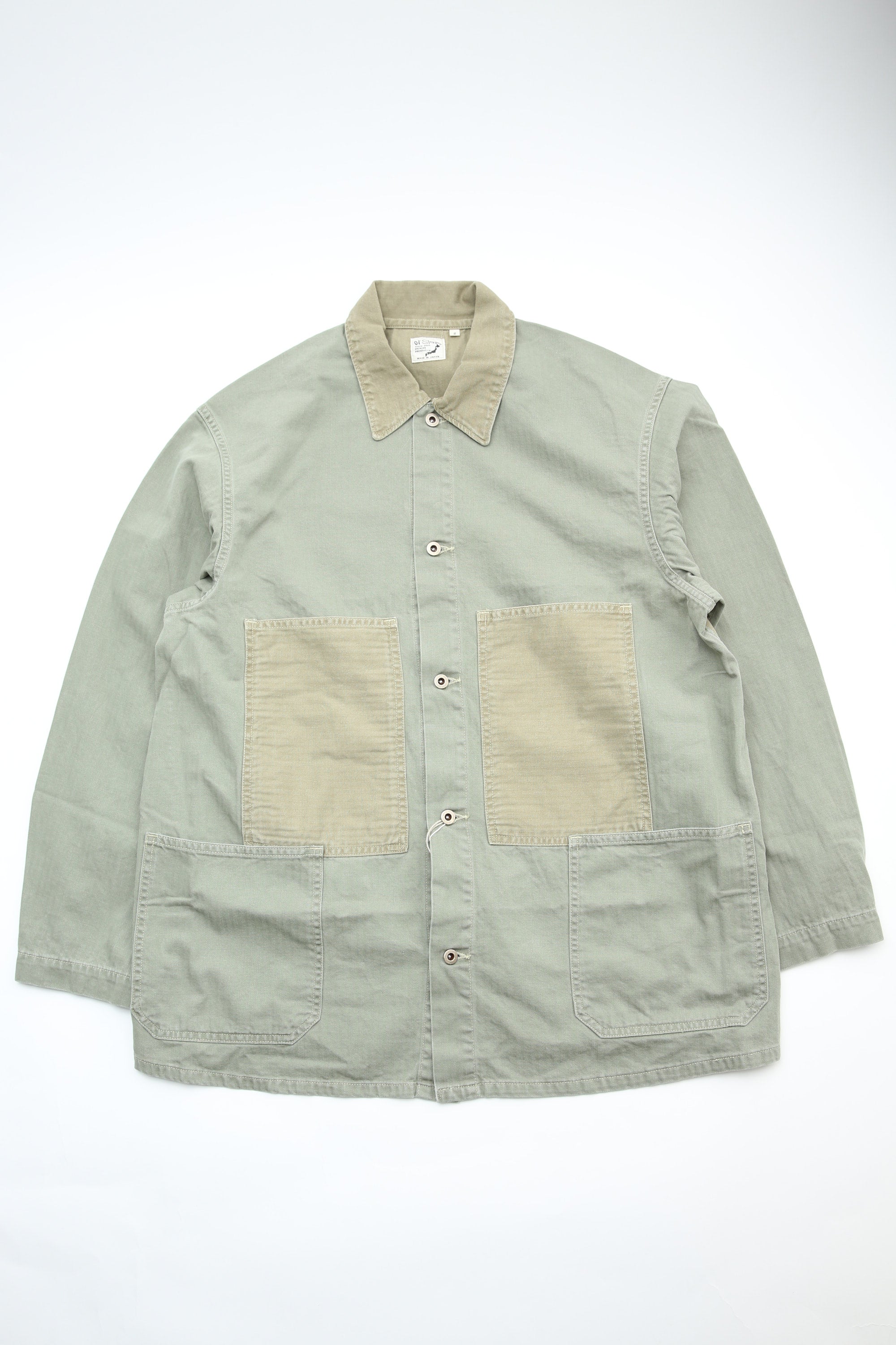 Orslow Herringbone Utility Coverall Jacket - Green | Garmentory