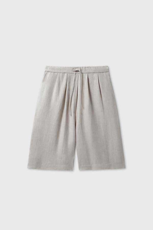 Cordera LINEN MAXI BERMUDA - TOASTED/BLACK