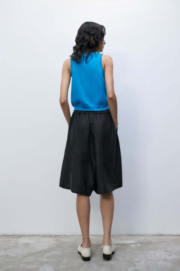 Cordera LINEN MAXI BERMUDA - TOASTED/BLACK