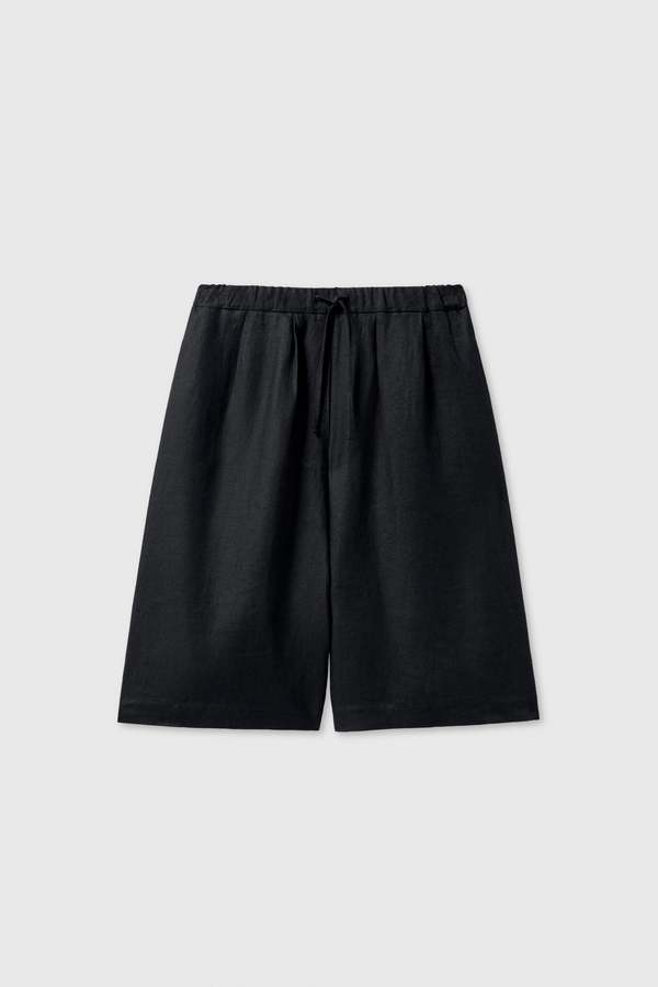Cordera LINEN MAXI BERMUDA - TOASTED/BLACK