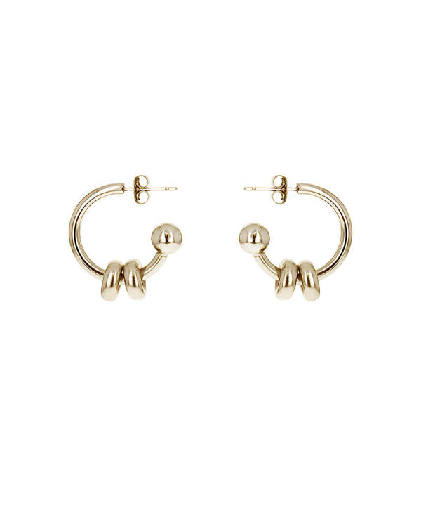 Justine Clenquet ALAN EARRINGS - GOLD | Garmentory