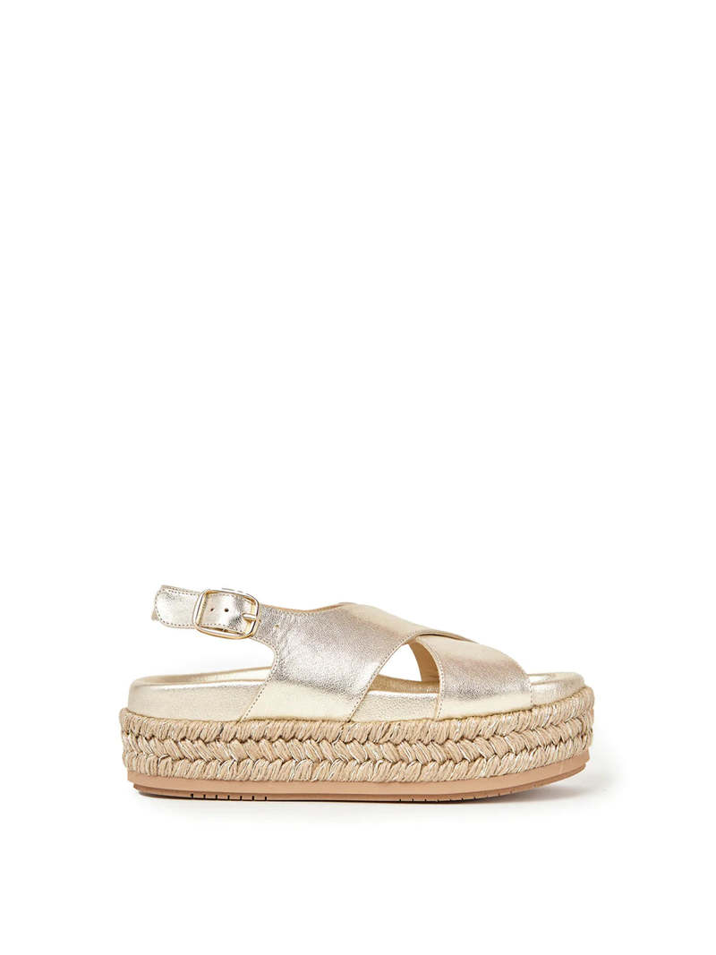 サンダル・ミュール PALOMA BARCELO' FRANCIA WEDGES Paloma Barceló Francia sandal in black leather
