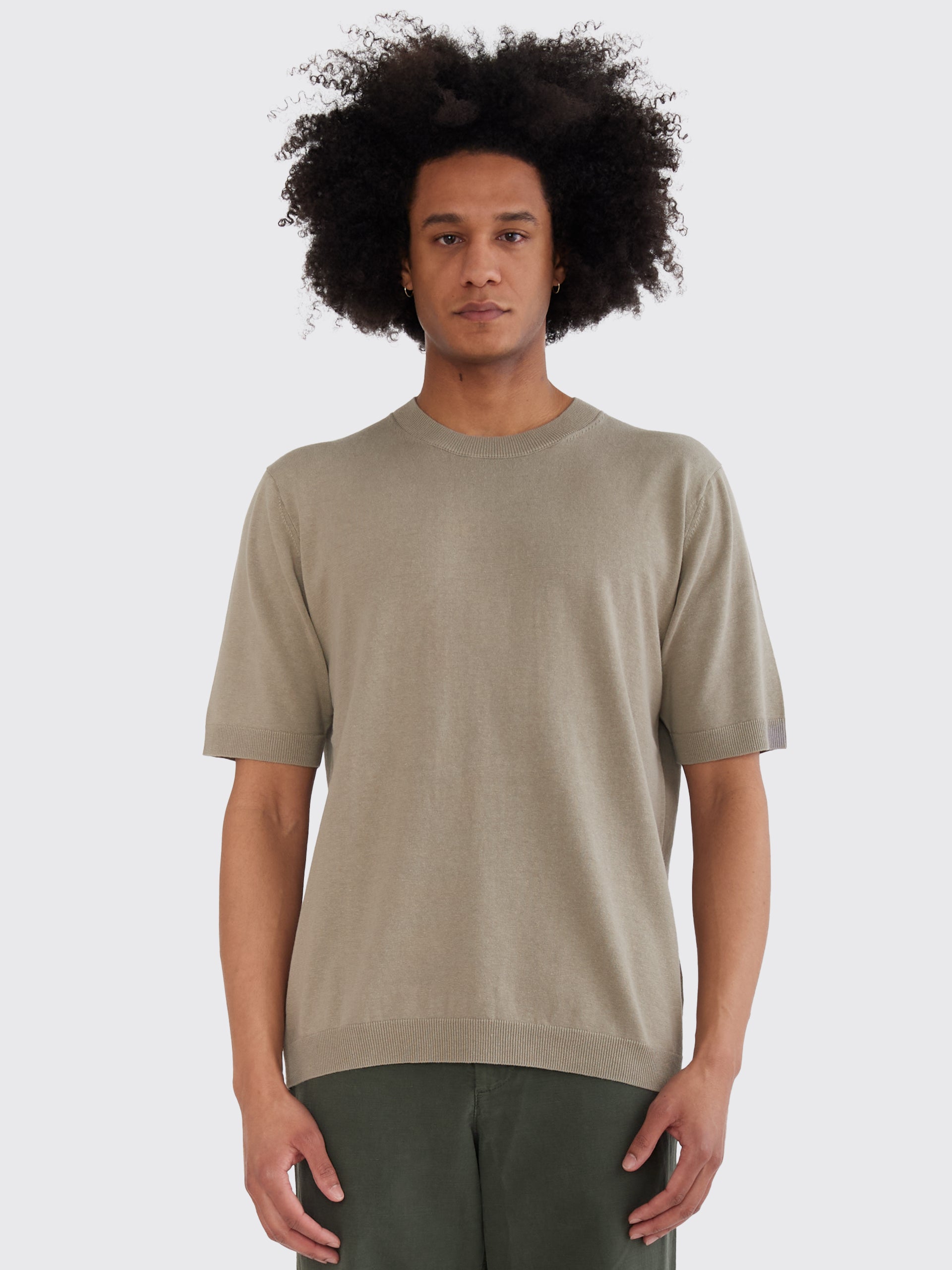 Tシャツ・カットソー Norse Projects Rhys Cotton Linen T-shirt Blue Norse Projects Rhys Cotton Linen T-shirt - Calcite Blue