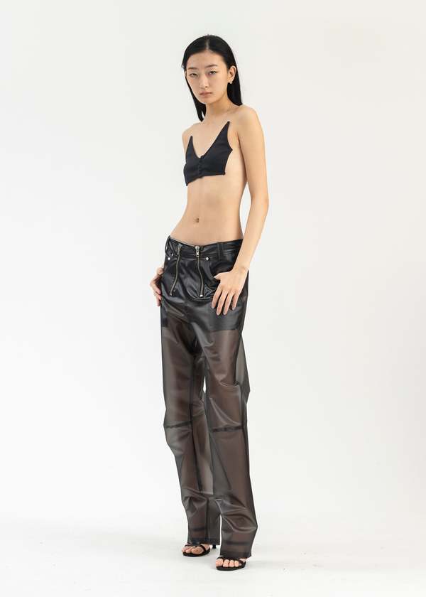 Gmbh Transparent Trousers With Double Zips - Grey Multi | Garmentory