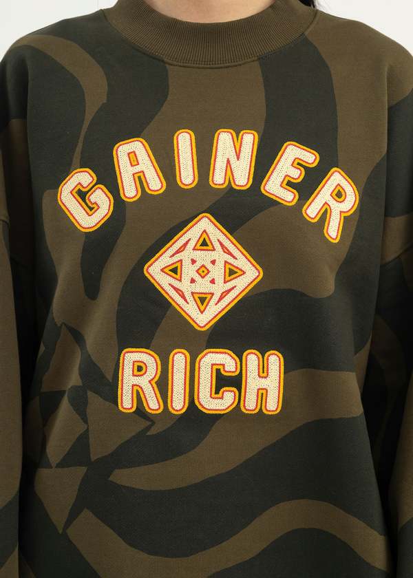 RICHGAINER EMBROIDERY LOGO CREWNECK sweater - Multi