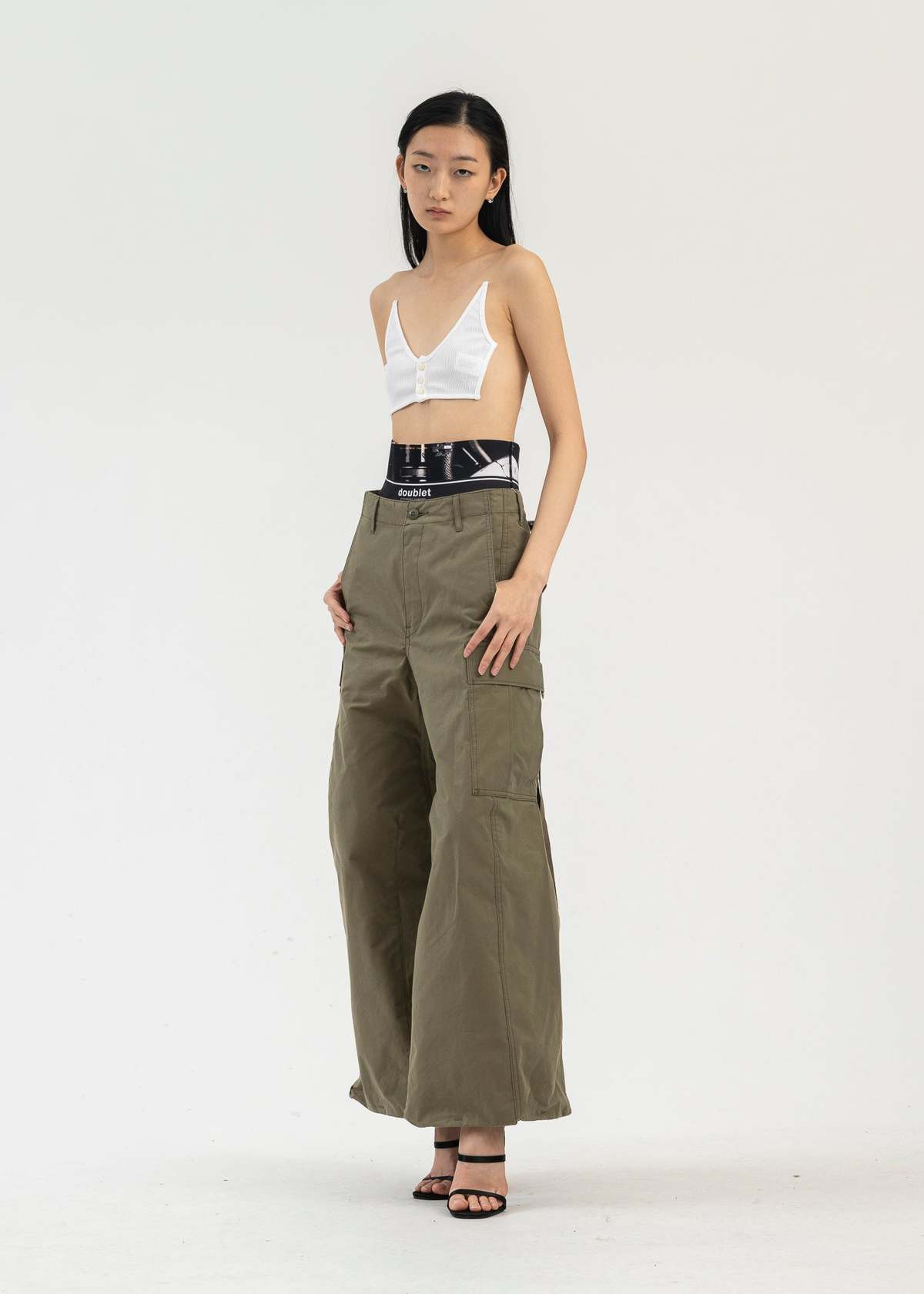Doublet ROBOT LEGS CARGO PANTS - KHAKI | Garmentory