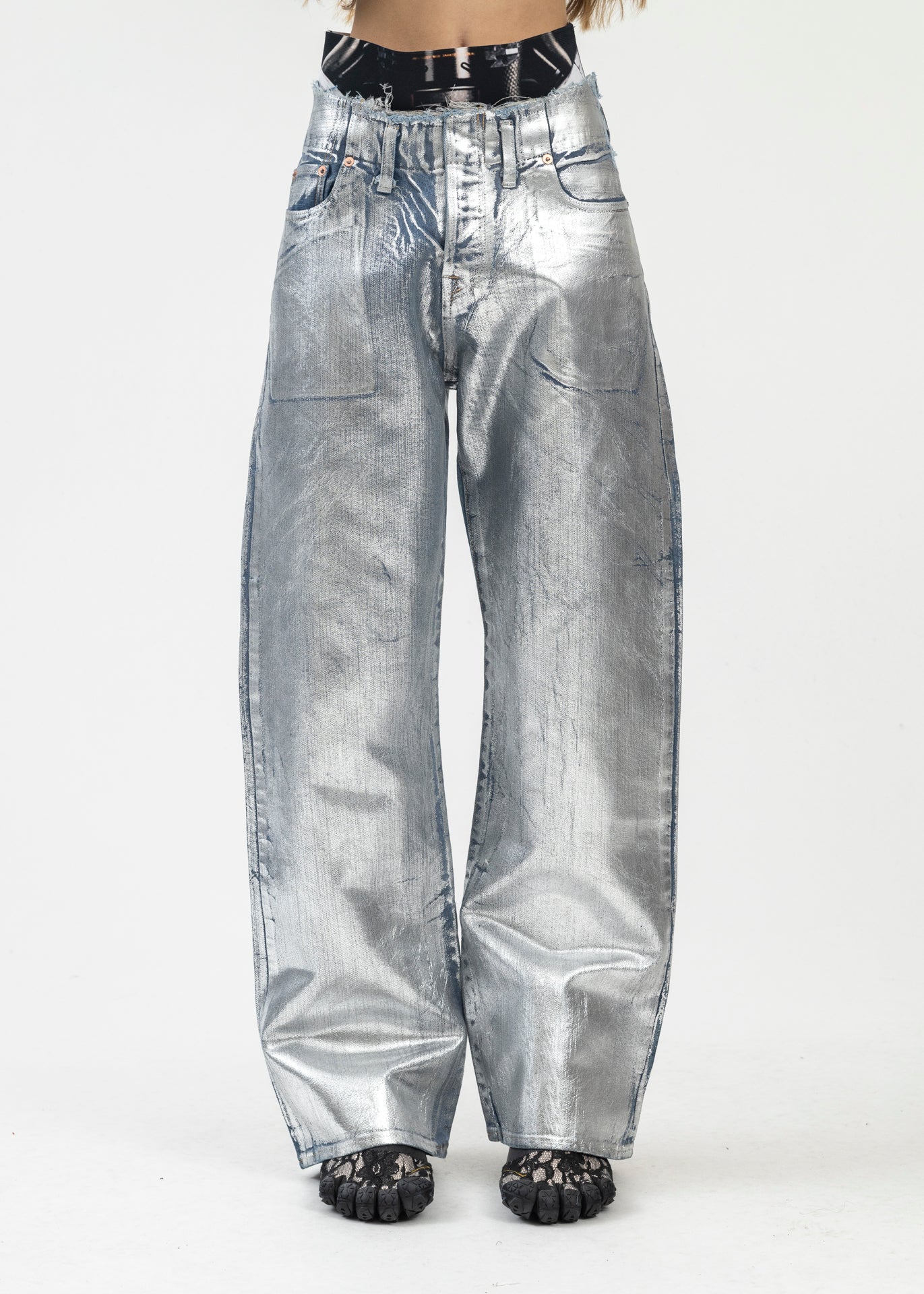 SILVER-FOIL-DENIM-PANTS-