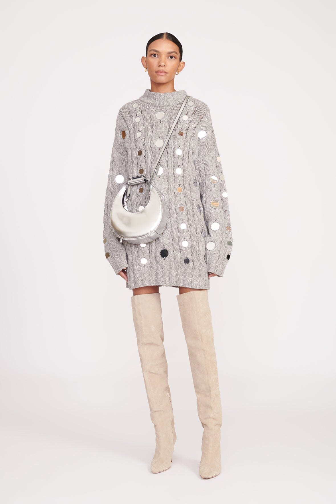 Staud Mini Moon Bag - Chrome | Garmentory