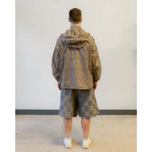 ENGINEERED GARMENTS Wind Breaker M ナイロン Engineered Garments Wind Breaker - Khaki Nylon Leopard Print
