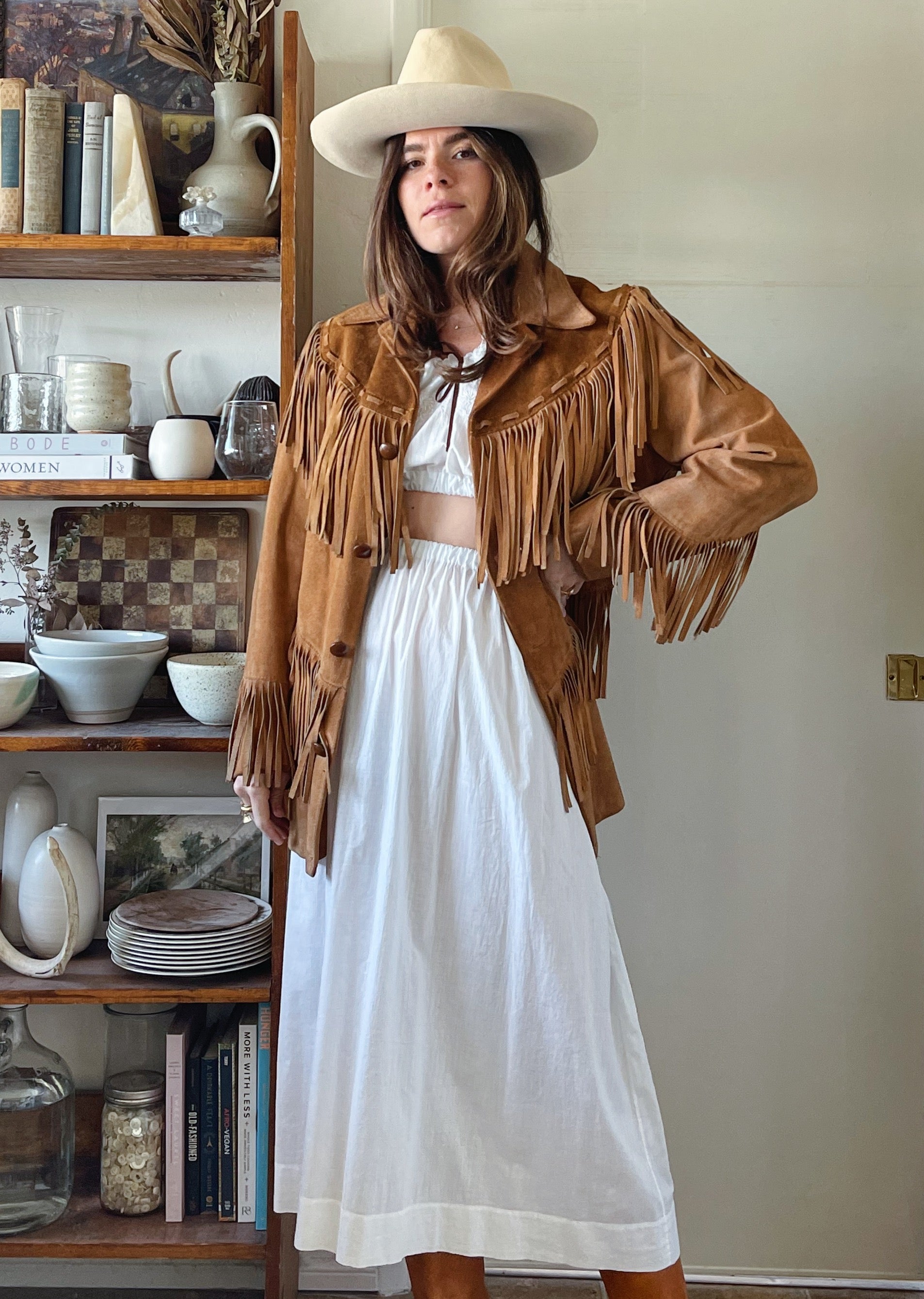 The Ludlow Shop Pioneer Wear Western Fringe Jacket - Light