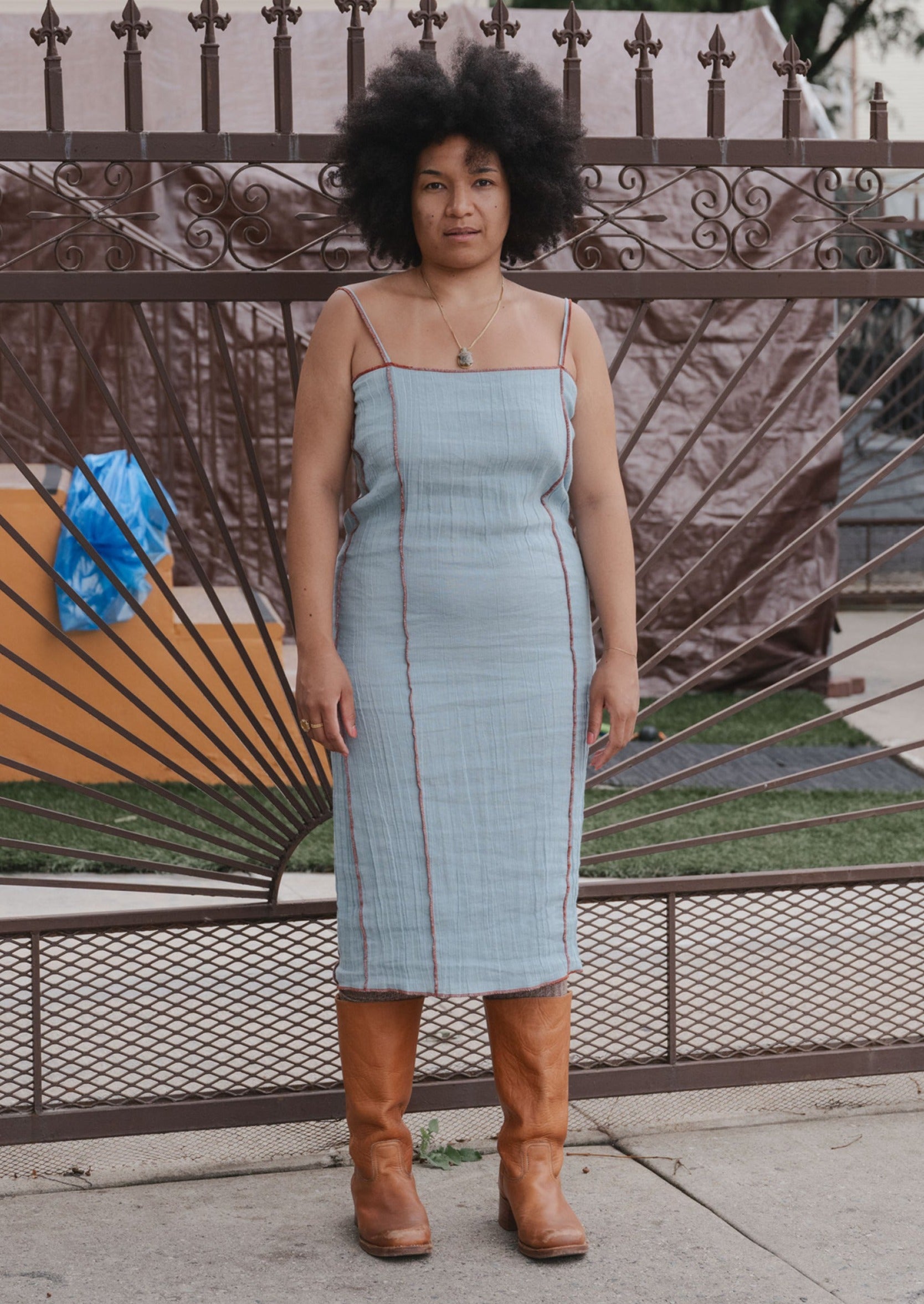 Baserange Shok Slip Dress - Wuxi Blue | Garmentory