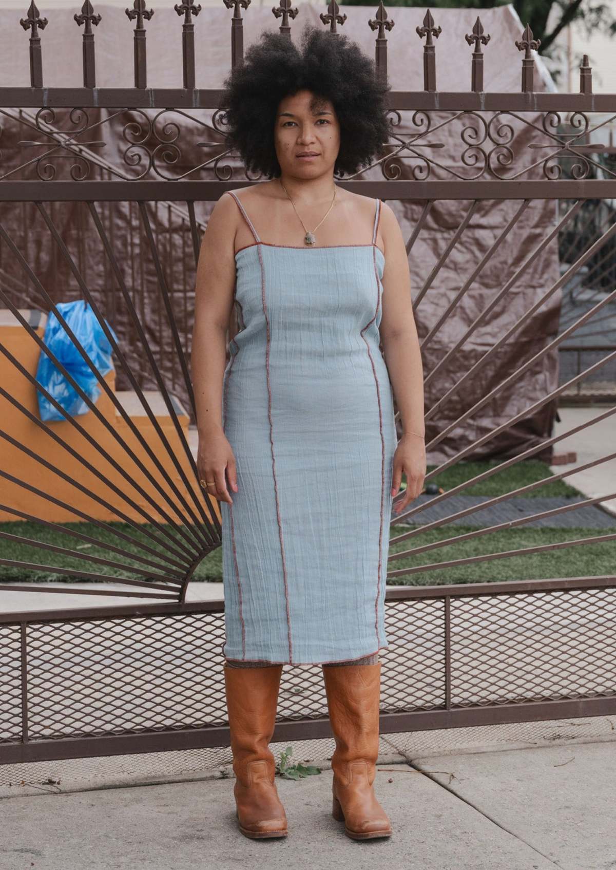 Baserange Shok Slip Dress - Wuxi Blue | Garmentory