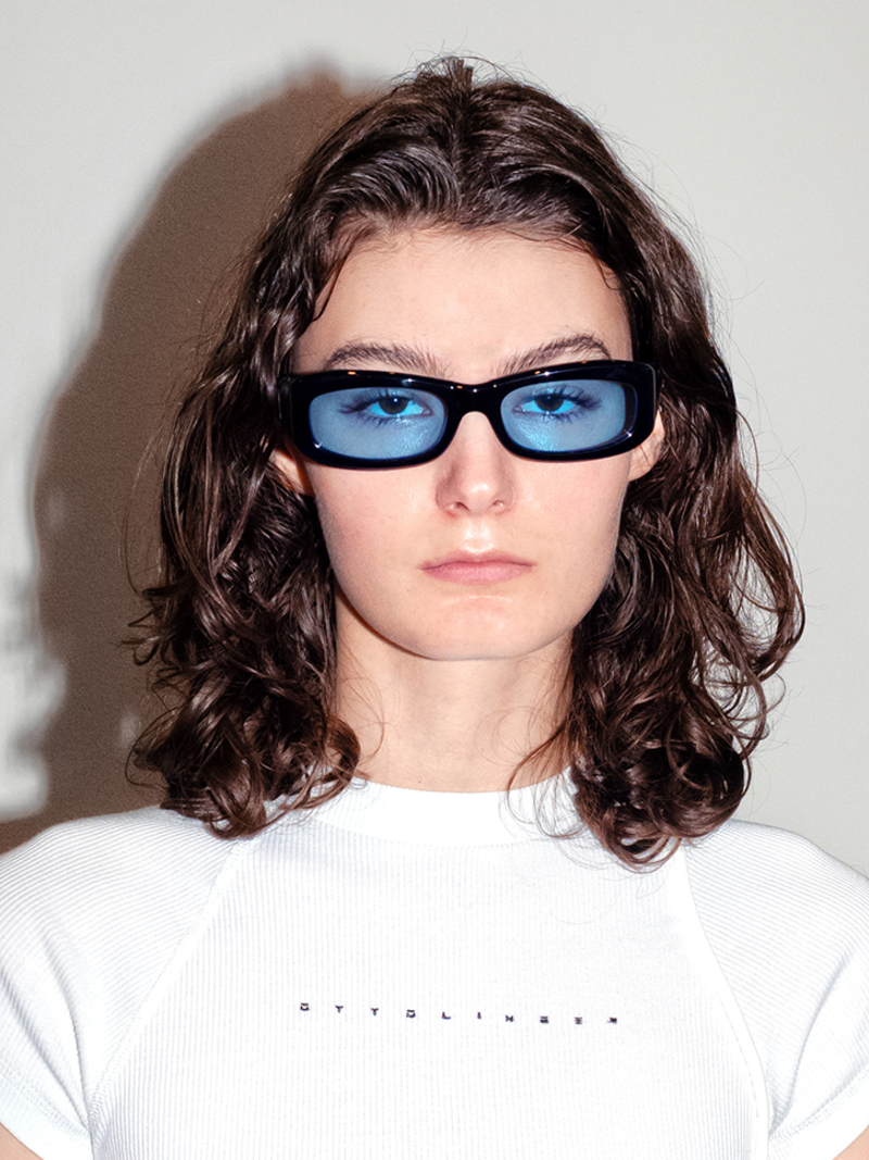 Port Tanger Saudade Sunglasses - Black/Blue Lens | Garmentory