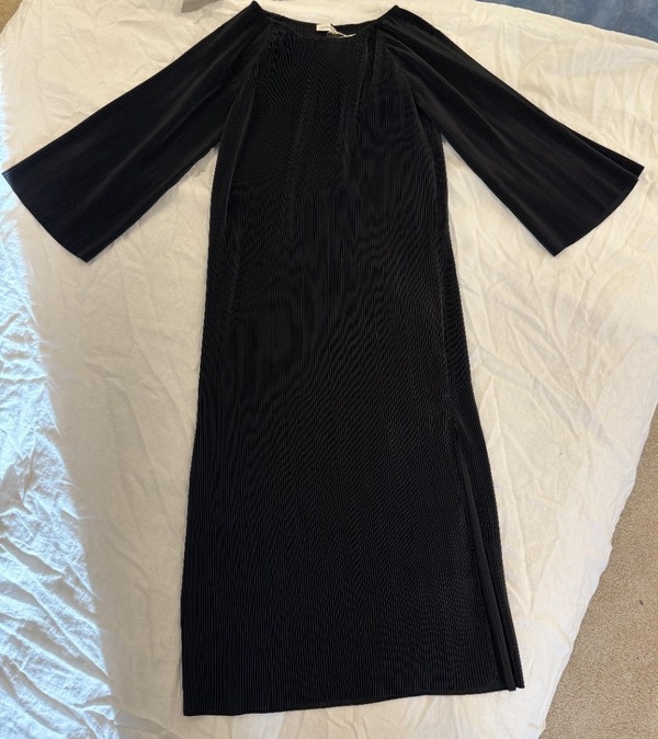 Viella recycled pliss-crepe maxi dress