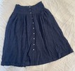 Nikki Chasin Crinkle Skirt - Navy Blue - Thumbnail 1