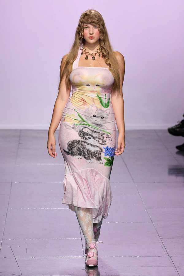 Yuhan Wang Kitty Printed Halter Dress - Pink | Garmentory