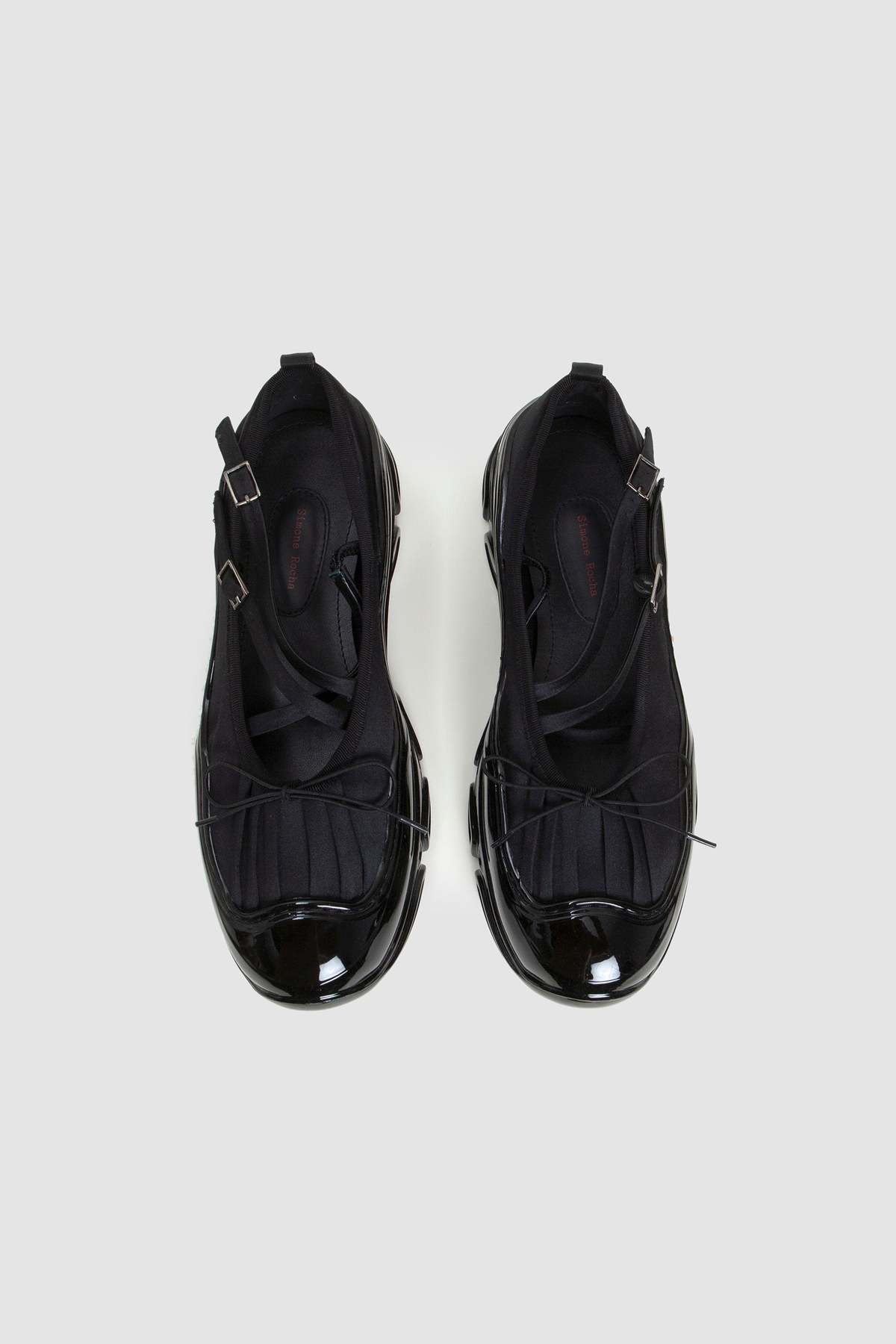Simone Rocha Classic Criss Cross Tracker Ballerina - Black | Garmentory