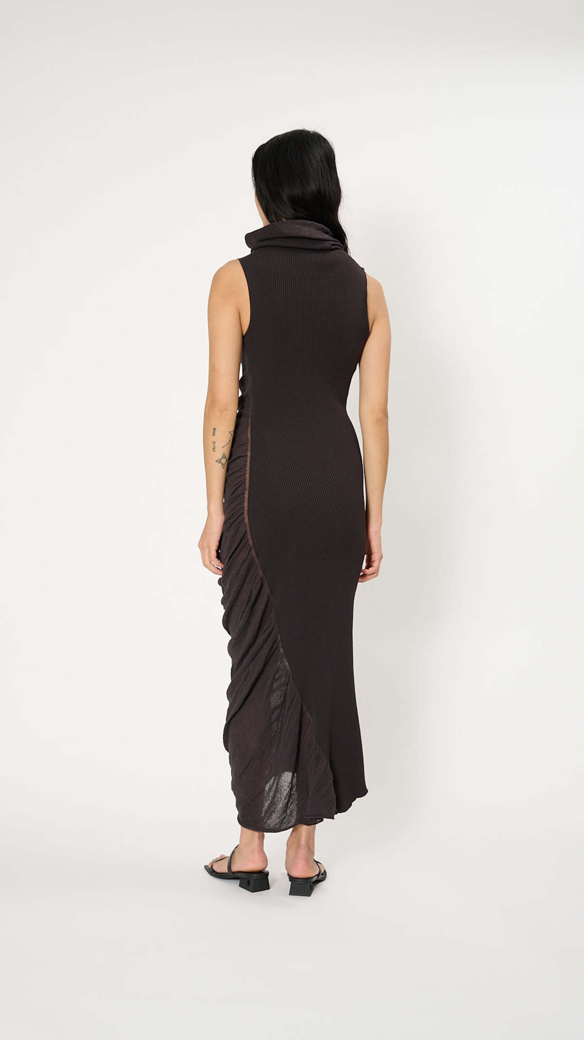 Issey Miyake Ambiguous Dress - Dark Brown | Garmentory