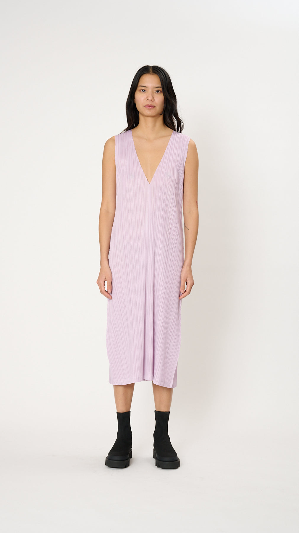 issey miyake purple dress PLEATS PLEASE ISSEY MIYAKE, sleeveless dress TARDIVO in purple