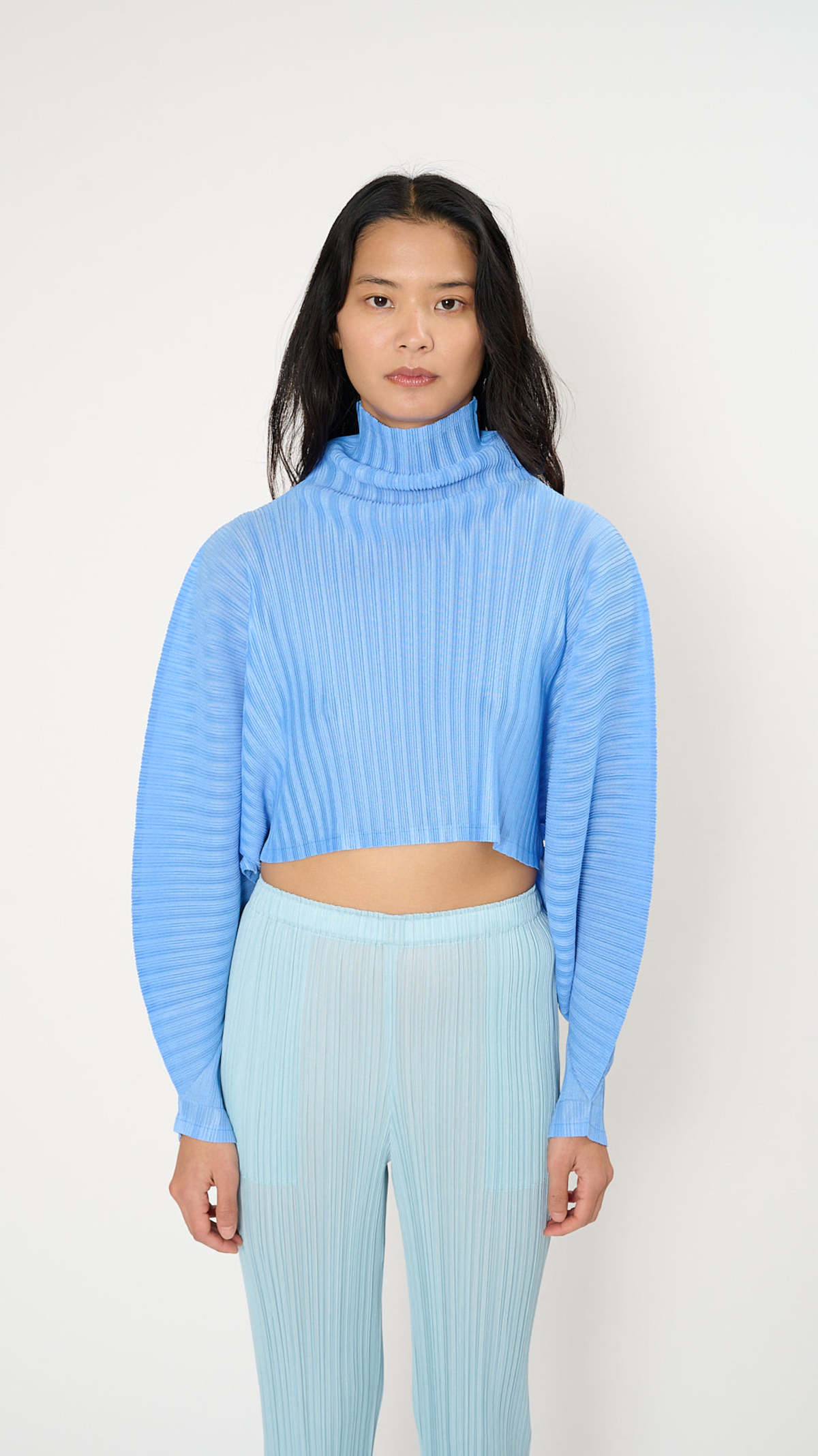 トップス RIB PLEATS DECEMBER Pleats Please by Issey Miyake December Rib Pleats Top - Steel Blue