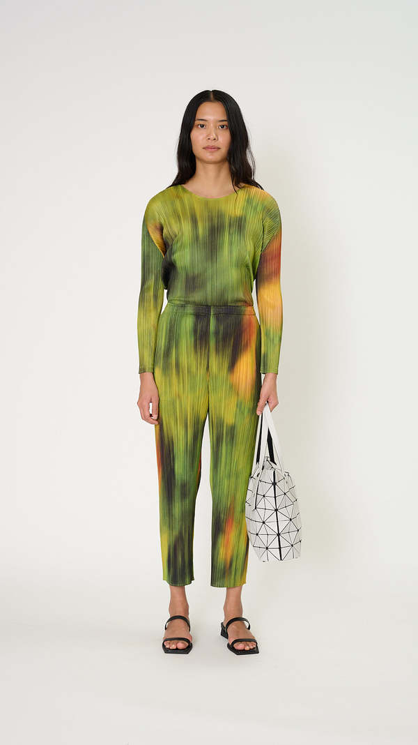 PLEATS PLEASE パンツ　24ss TURNIP & SPINACH Pleats Please by Issey Miyake Turnip and Spinach Pants - Spinach