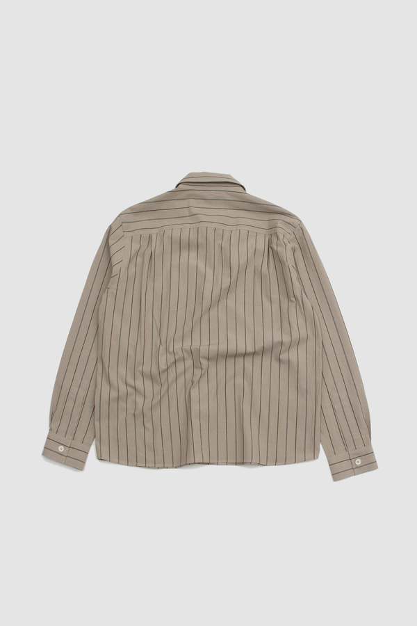 Margaret Howell Overall Wide Stripe Cotton Linen Shirt