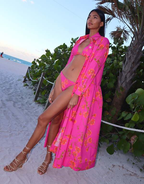 strapless open back dress Love In The Summer Maxi Dress Pink