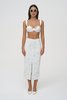 For Love & Lemons Chantal Midi Skirt - Blue - Thumbnail 1