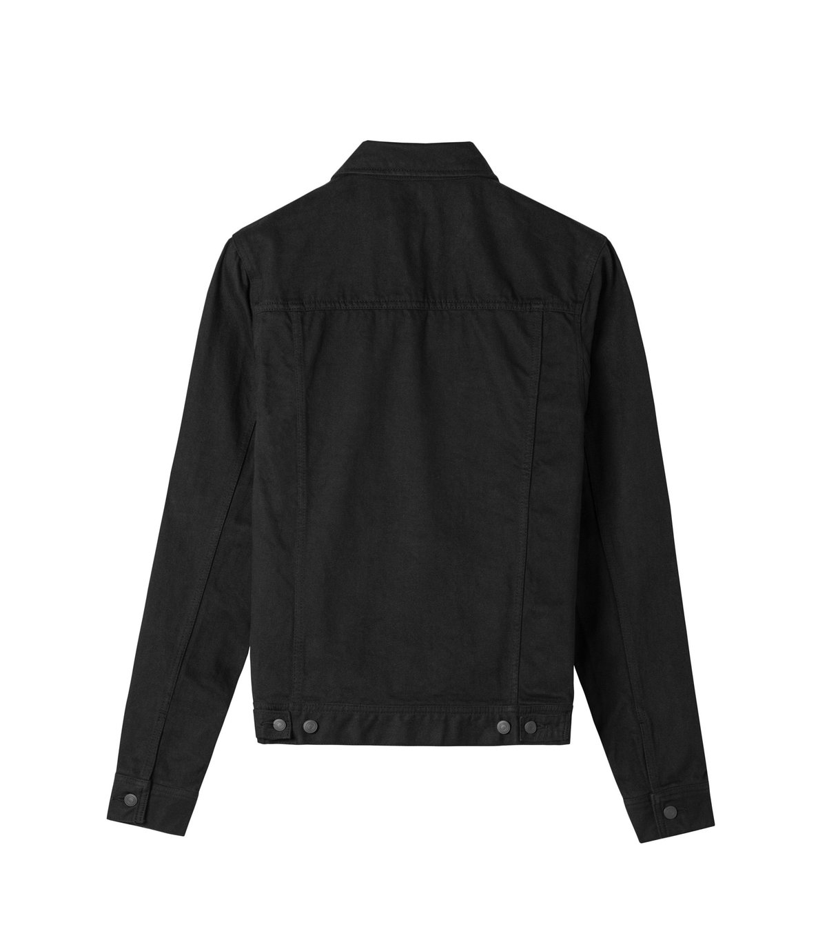 wings + horns ウイングスアンドホーンズ スタジャン M ブラック Wings + Horns Kyoto Black Denim Trucker Jacket | Garmentory