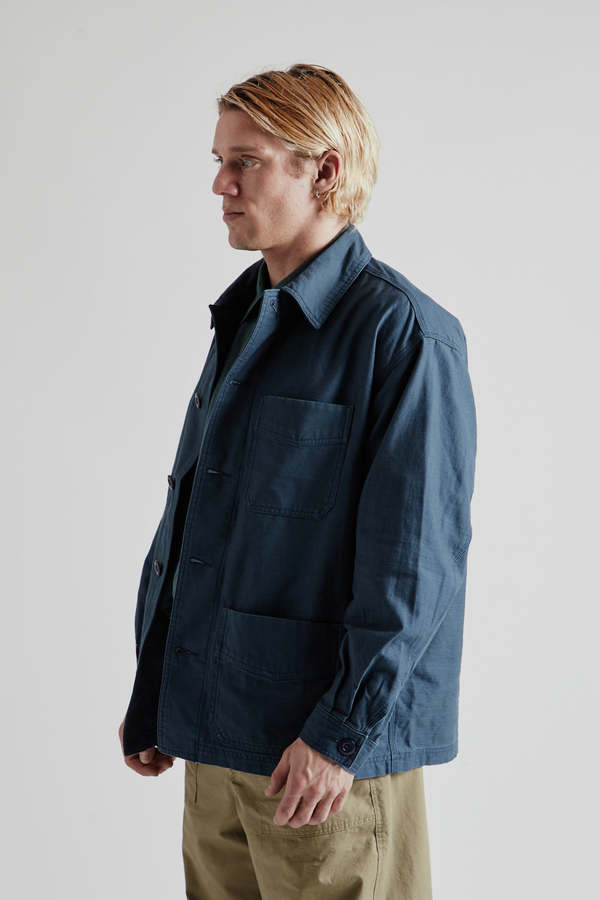 ジャケット・アウター MADISONBLUE BACK SATIN FRENCH WORK JKT FRIZMWORKS Back Satin French Work Jacket - Blue | Garmentory