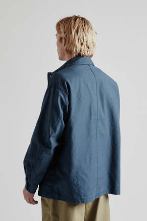 FRIZMWORKS Back Satin French Work Jacket - Blue | Garmentory