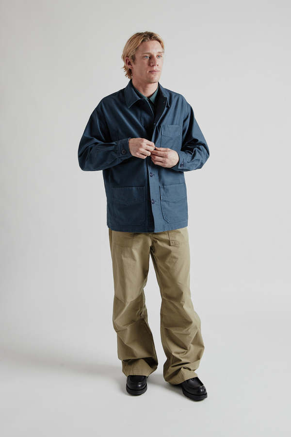 ジャケット・アウター MADISONBLUE BACK SATIN FRENCH WORK JKT FRIZMWORKS Back Satin French Work Jacket - Blue | Garmentory