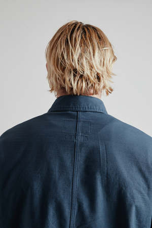 FRIZMWORKS Back Satin French Work Jacket - Blue | Garmentory