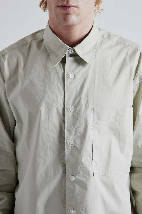 FRIZMWORKS Typewriter Relaxed Shirt - Dove Gray | Garmentory