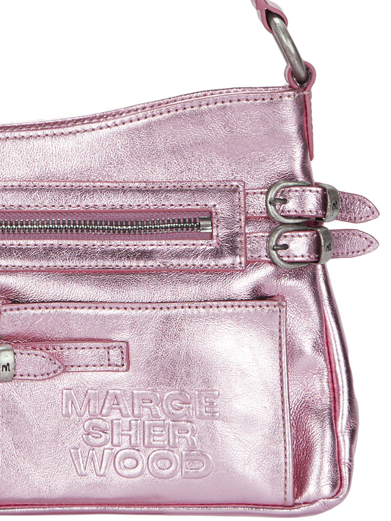 Marge Sherwood Flat Pocket Shoulder Bag - Metallic Pink