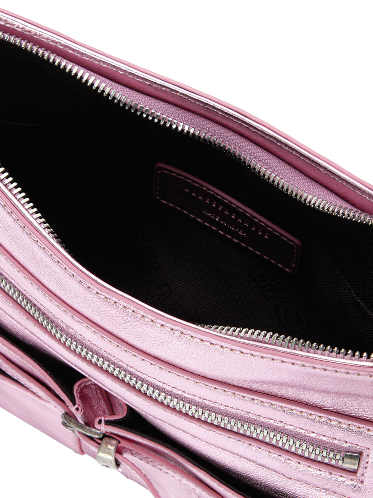 ☆MARGE SHERWOOD☆ HEART ZIPPER WALLETSILVER LOGO3colors Marge Sherwood Flat Pocket Shoulder Bag - Metallic Pink