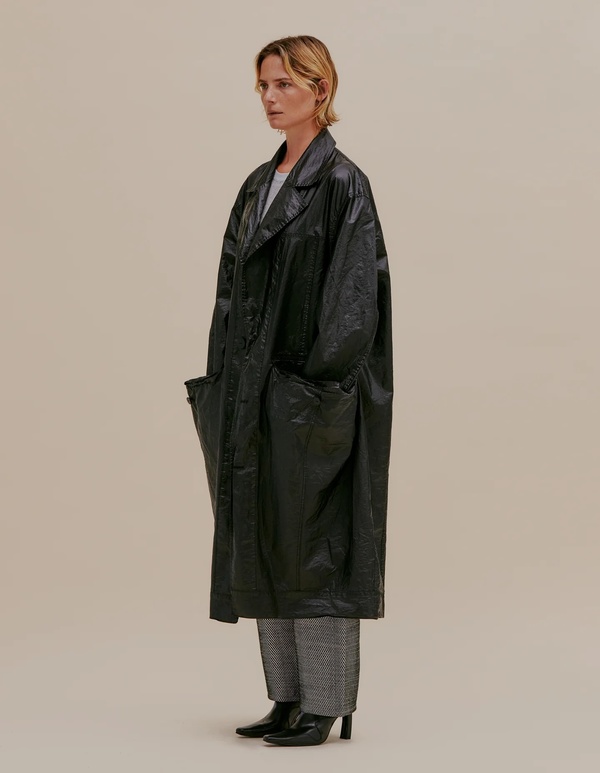 Nylon Folding Trench Coat
