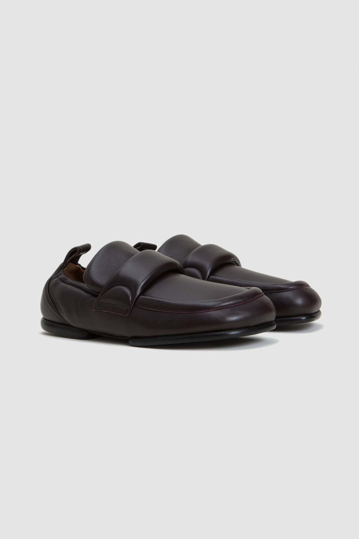 Dries Van Noten Padded Leather Loafers - Bordeaux | Garmentory