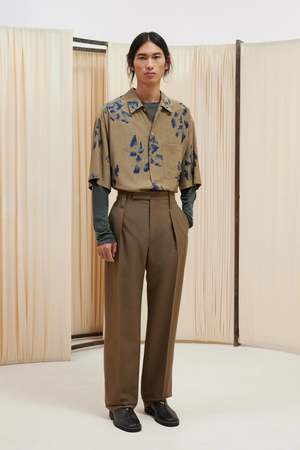 Lemaire One Pleat Pants - Taupe Melange | Garmentory