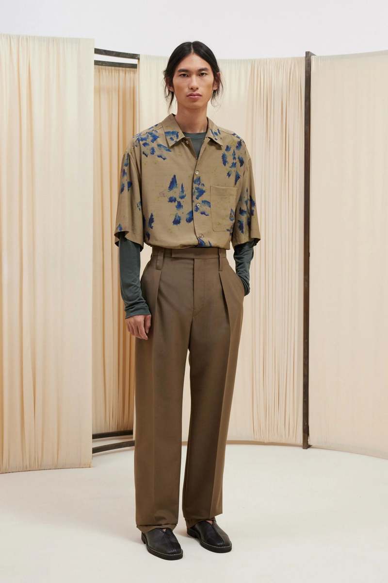 Lemaire One Pleat Pants - Taupe Melange | Garmentory