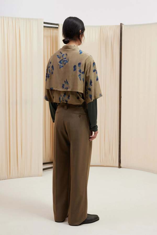 Lemaire One Pleat Pants - Taupe Melange | Garmentory