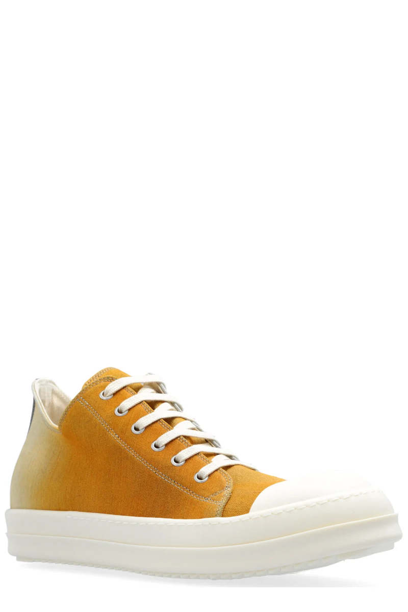 Rick Owens Women's Low Top Denim Sneakers - Sky/Orange