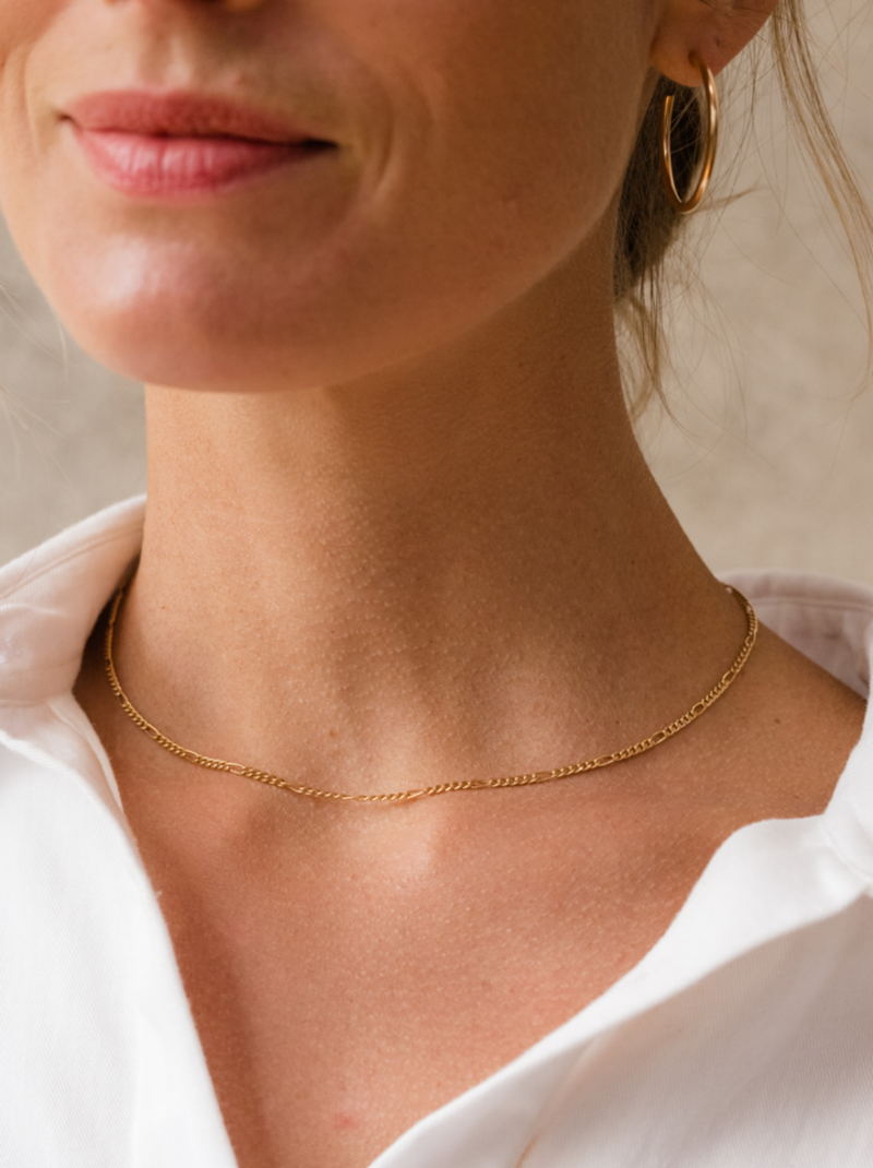 ABLE Figaro Chain Necklace - Gold ABLE Figaro Chain Necklace - Gold