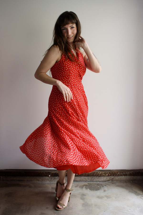 Vintage Red Polka Dot Dress Red Vintage Red Polka Dot Dress Red