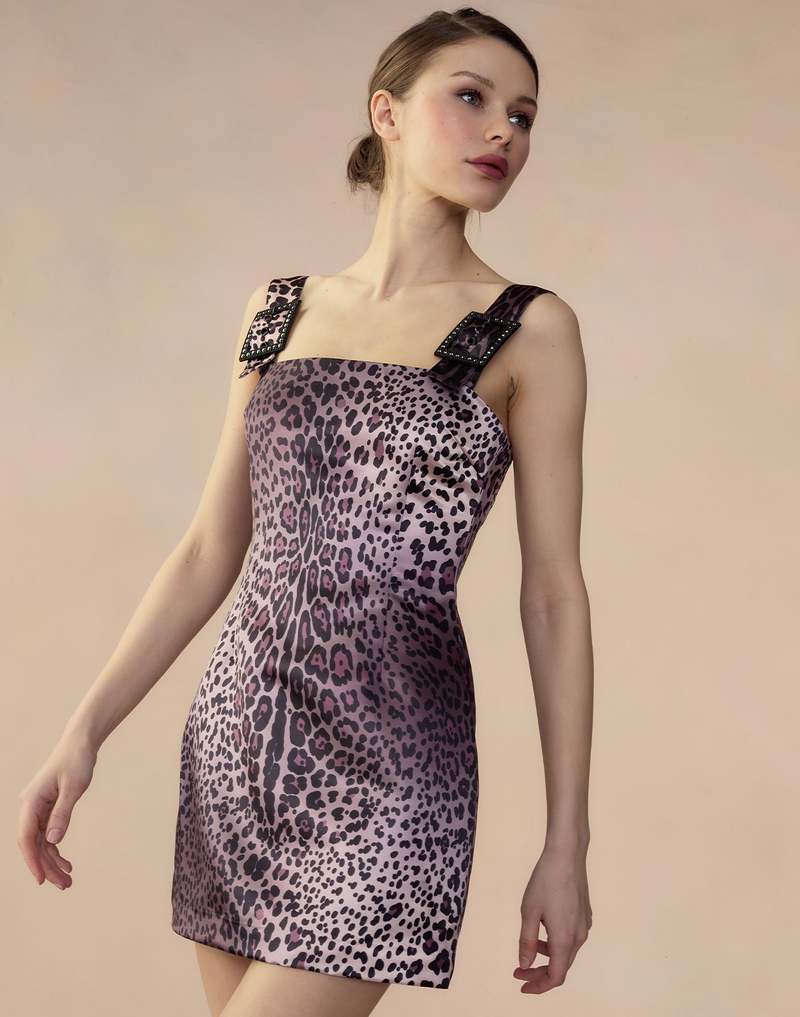 Cynthia Rowley Leopardess Satin Dress - LEOPD Cynthia Rowley Leopardess Satin Dress - LEOPD