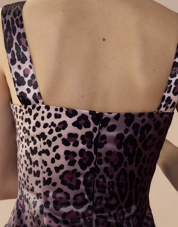 Cynthia Rowley Leopardess Satin Dress - LEOPD Cynthia Rowley Leopardess Satin Dress - LEOPD
