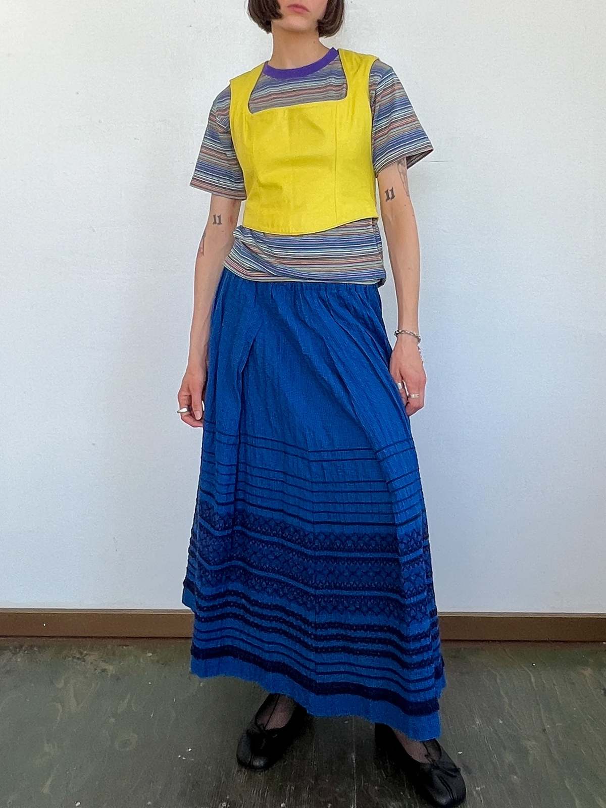 Vintage Issey Miyake Plantation Skirt - Blue | Garmentory Vintage Issey Miyake Plantation Skirt - Blue | Garmentory