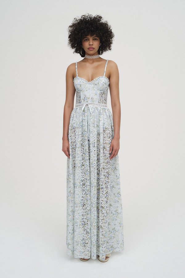dresses royal blue color For Love & Lemons Catherine Mini Dress Blue – blueandcream main image 0