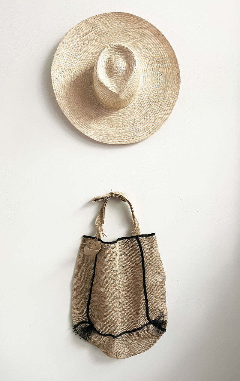 Tikkiwallah Piet Tassel Tote - Black/Natural Tikkiwallah Piet Tassel Tote - Black/Natural