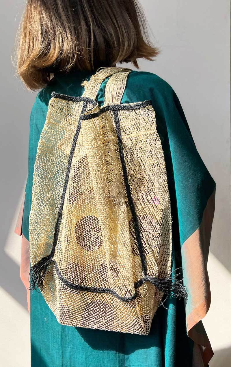 Tikkiwallah Piet Tassel Tote - Black/Natural Tikkiwallah Piet Tassel Tote - Black/Natural